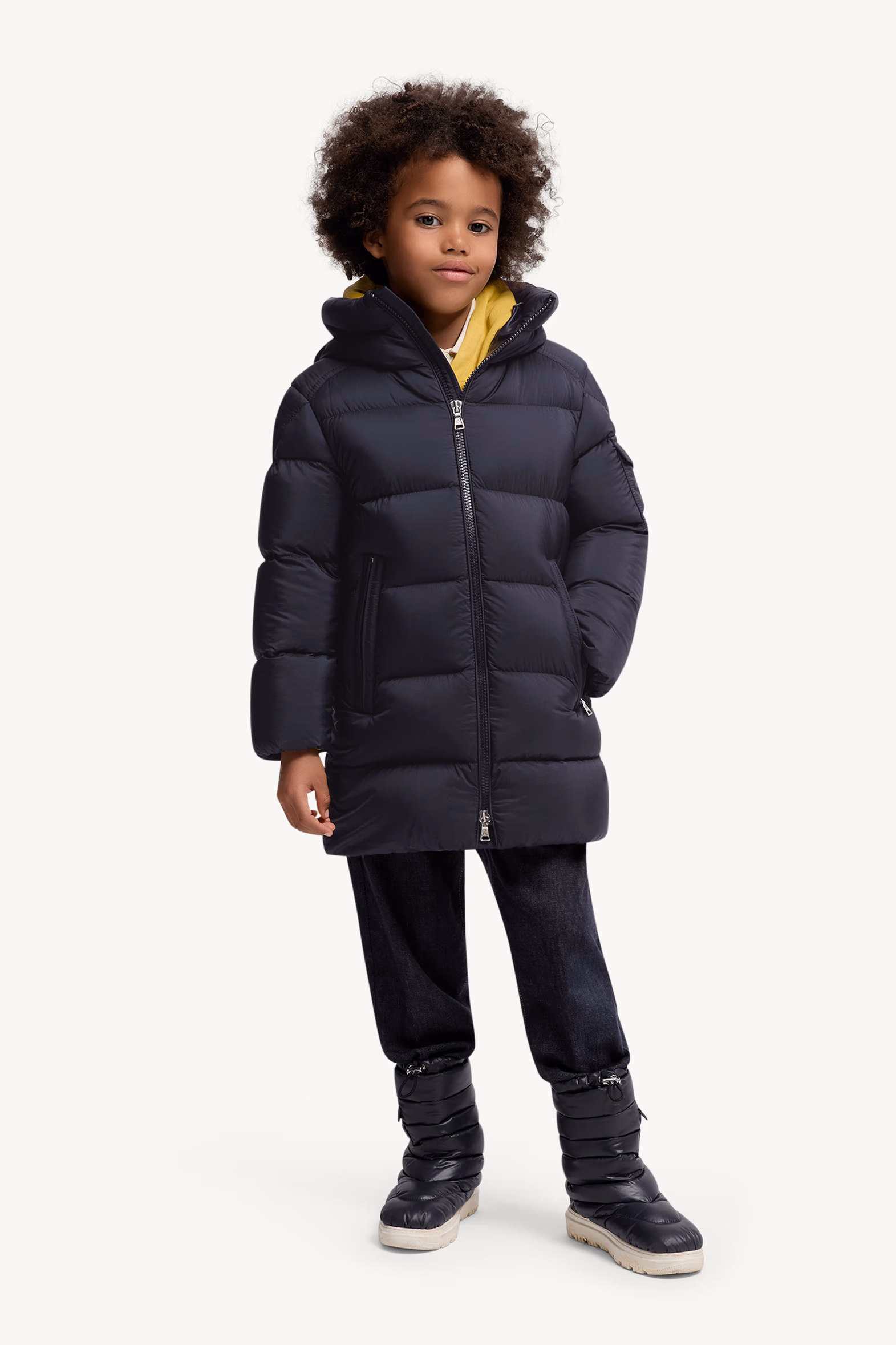 Marat Hooded Down Jacket Boy Night Blue Moncler 2